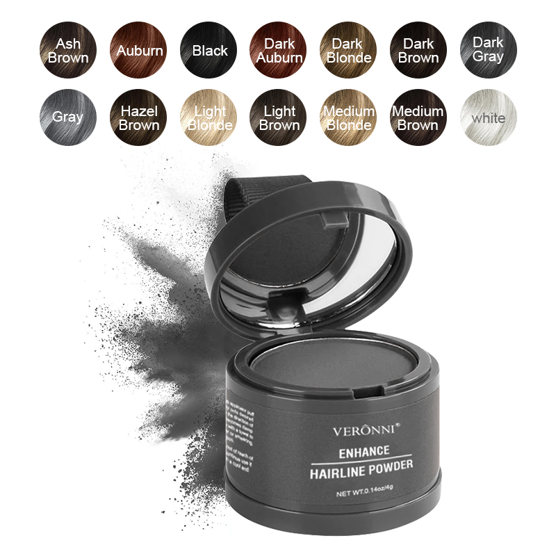 Rooting Hormone Powder - 14色のヘアラインパウダーメイクアップ - 瞬時に白髪を隠し、防水・汗に強く自然な仕上がり、長持ち