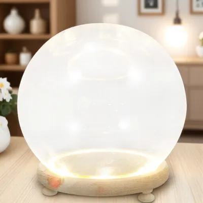 Plastic Dome Clear - プリザーブドフラワー用ガラスドーム、透明ガラスカバー、装飾用ディスプレイケース、ホームパーティー、宴会、ワインデコレーション、テーブルオーナメント