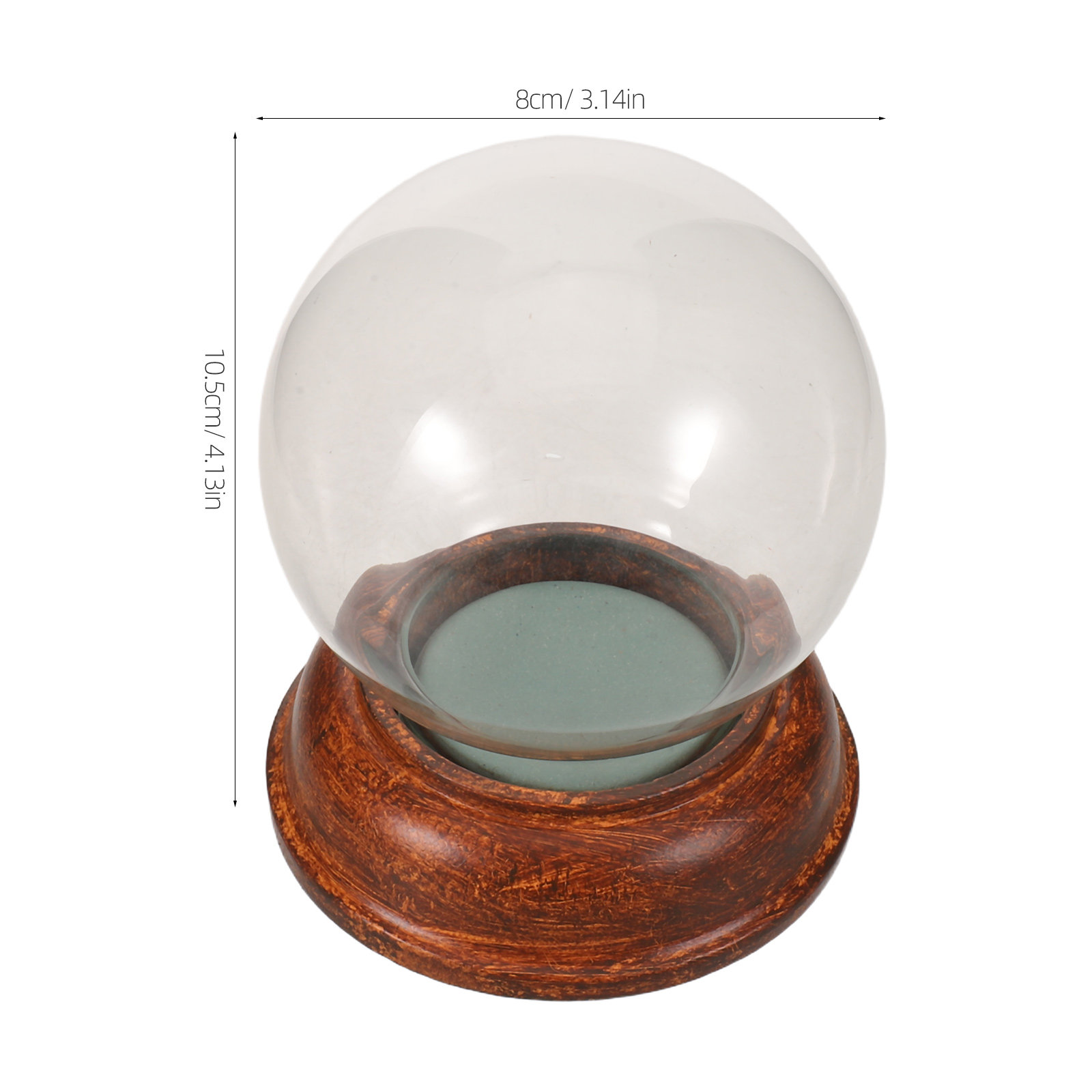 80mmの透明な空のガラス製スノードーム瓶、ゴム製の蓋付き。 - Plastic Dome Clear のレビューと価格