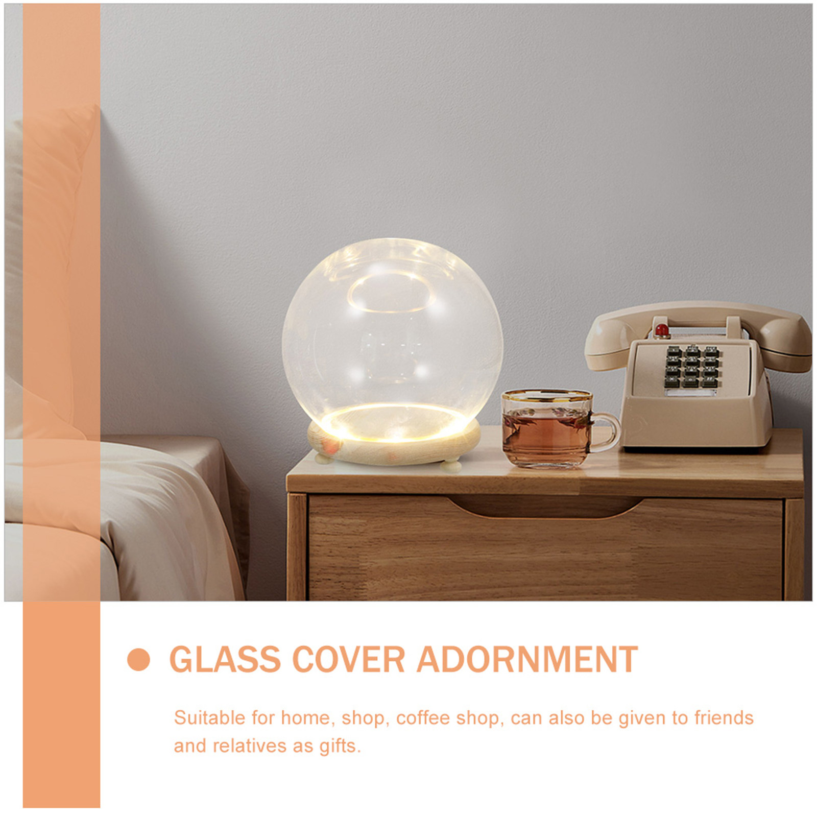 プリザーブドフラワー用ガラスドーム、透明ガラスカバー、装飾用 - Plastic Dome Clear のレビューと価格