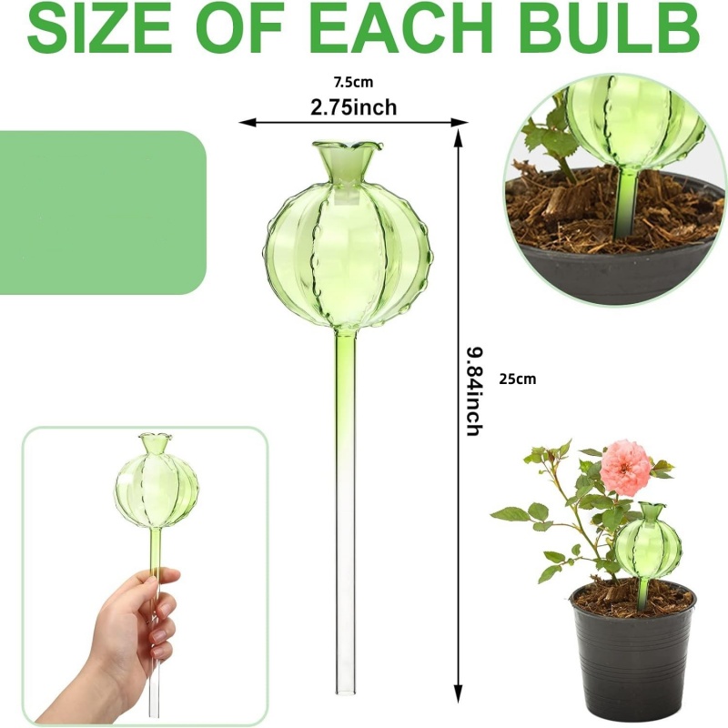 PVC自動給水ボール型フラワー型植物給水器軽量室内植物用点滴 - Self Watering Insert のレビューと価格